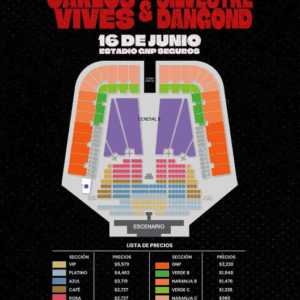 CARLOS VIVES & SILVESTRE DANGOND  16 de Junio 2026  Estadio GNP Seguros  CDMX