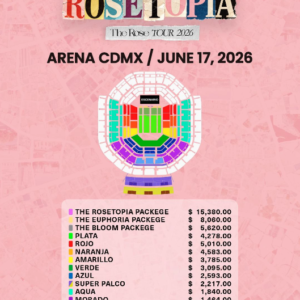 THE ROSE  ROSETOPIA  Miércoles 17 de Junio del 2026  Arena CDMX  Ciudad de México