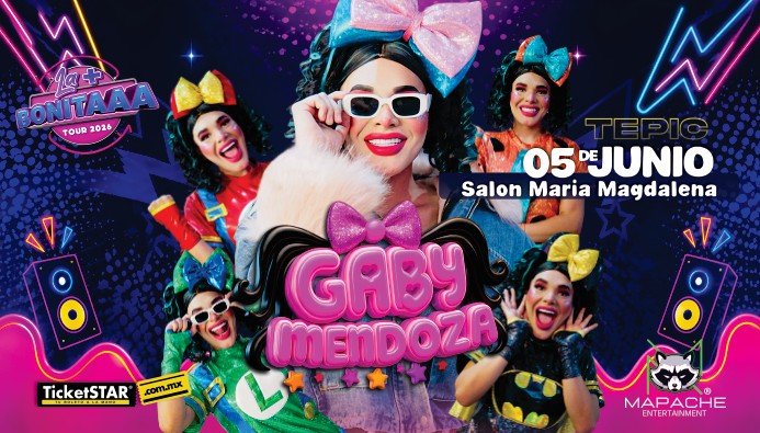 GABY MENDOZA 05 de junio SALÓN MARÍA MAGDALENA Tepic, NAYARIT-TEPIC 2026